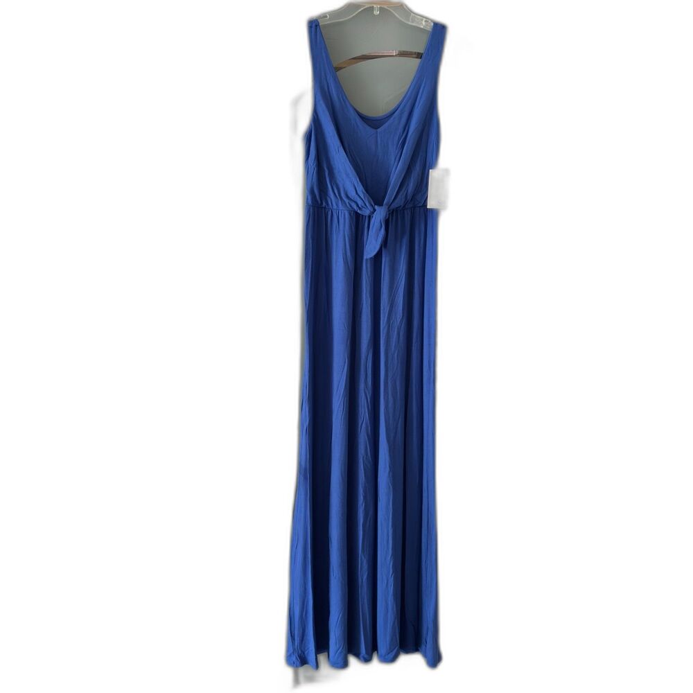 SO Xander PRP Knot Front Royal Blue Sleeveless Coastal Maxi Beach Dress Size XS